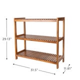 smart design アカシア材 3段シューラックベンチ・靴棚 smart design アカシア材 3段シューラックベンチ・靴棚