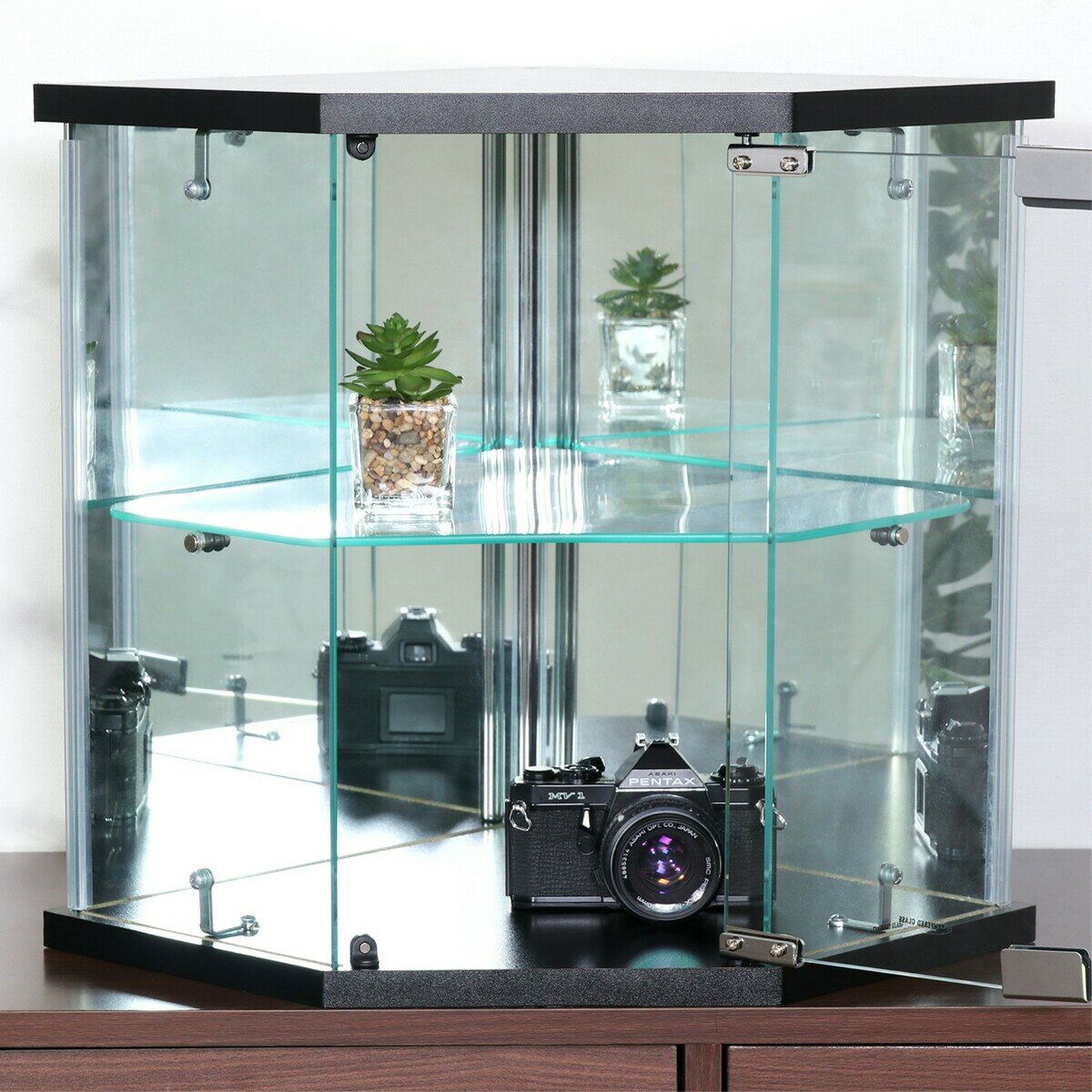 卓上ガラスコレクションケース コーナー