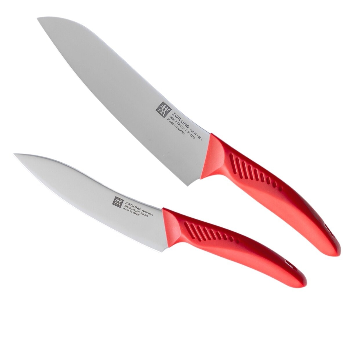 ツヴィリング ポルックス 包丁2本セット 三徳18cm ペティ13cm レッド