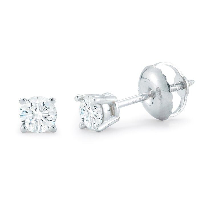 18K ホワイトゴールド 0.23カラット ダイヤモンド スタッドピアス 18K ホワイトゴールド 0.23カラット ダイヤモンド スタッドピアス