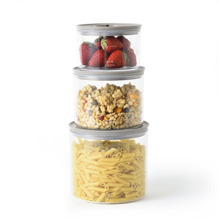 ブルーノ 真空マルチブレンダー用保存容器 S ウォームグレー