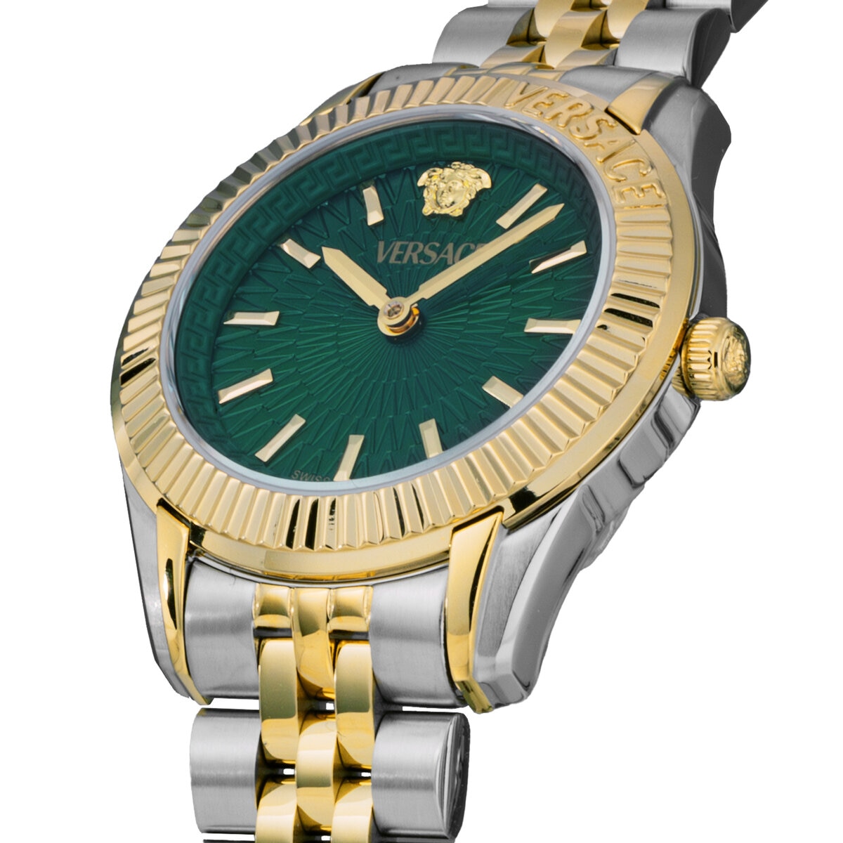 ヴェルサーチェ グレカ レディ グリーン クォーツ VE9CA0324