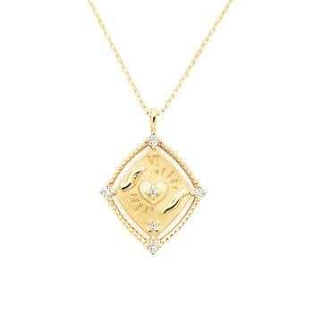 18K イエローゴールドタロットペンダント「 恋人」