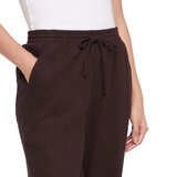 バナナ リパブリック リネン ブレンド パンツ チョコレート ガナッシュ S