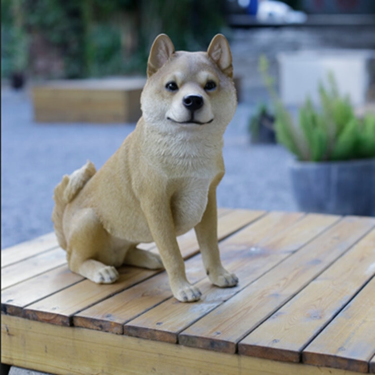 ウービア お座り柴犬の置物 (大) H14197 ウービア お座り柴犬の置物 (大) H14197