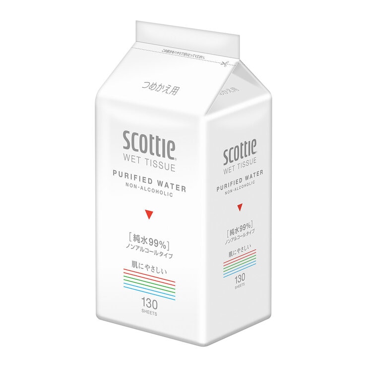 スコッティ ウェットティッシュ 純水99% つめかえ用 130枚X20個 スコッティ ウェットティッシュ 純水99% つめかえ用 130枚X20個