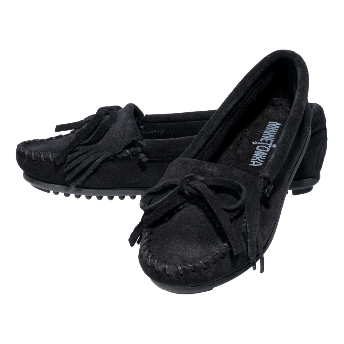 ミネトンカ レディース モカシン キルティ ブラック 23.0 cm