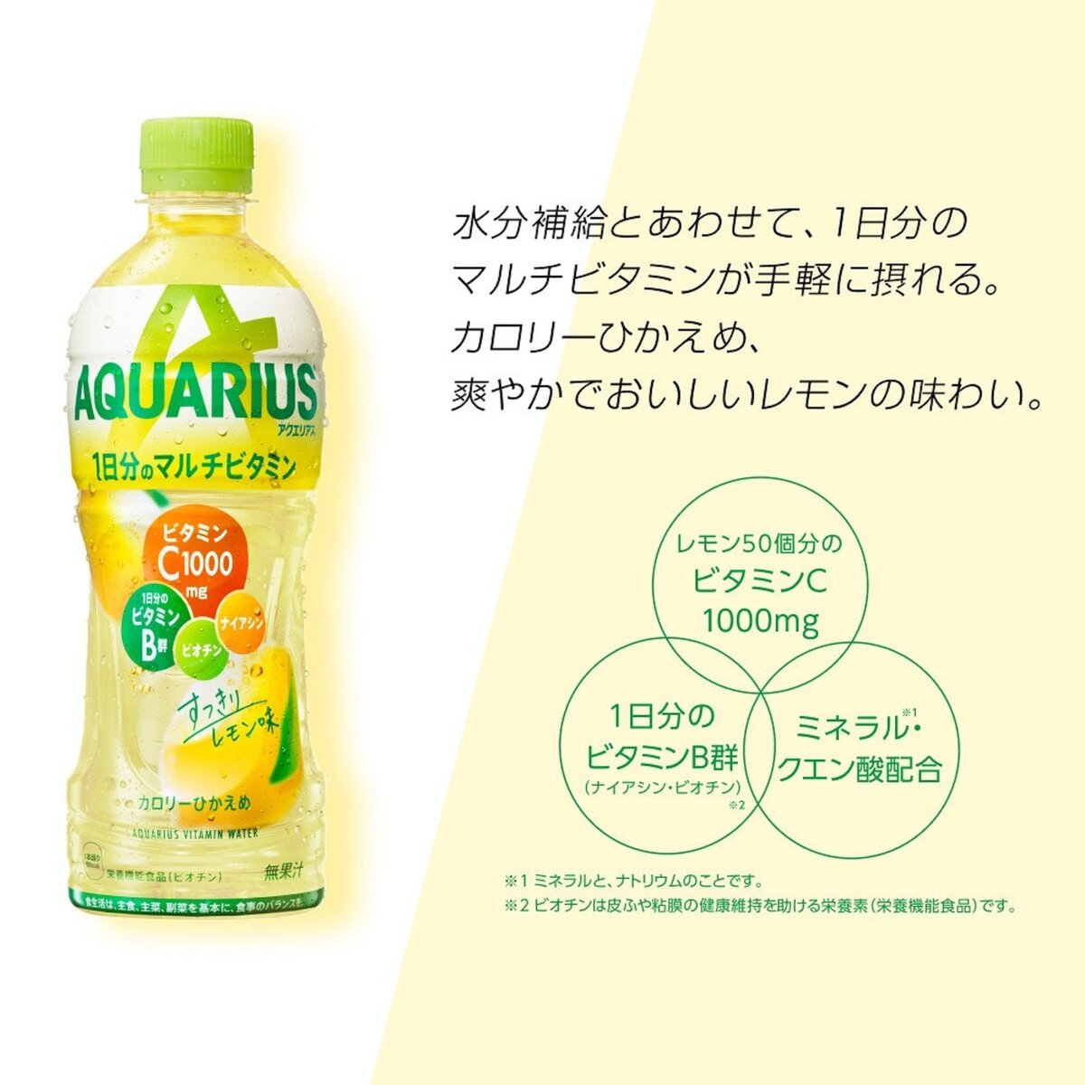 アクエリアス 一日分のマルチビタミン 500ml x 24本 x 2ケース ペットボトル