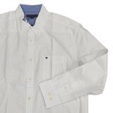 トミーヒルフィガー メンズ 長袖シャツ ホワイト M