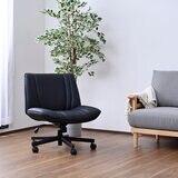 YAMAZEN ソファチェア あぐらがかける椅子 ブラック