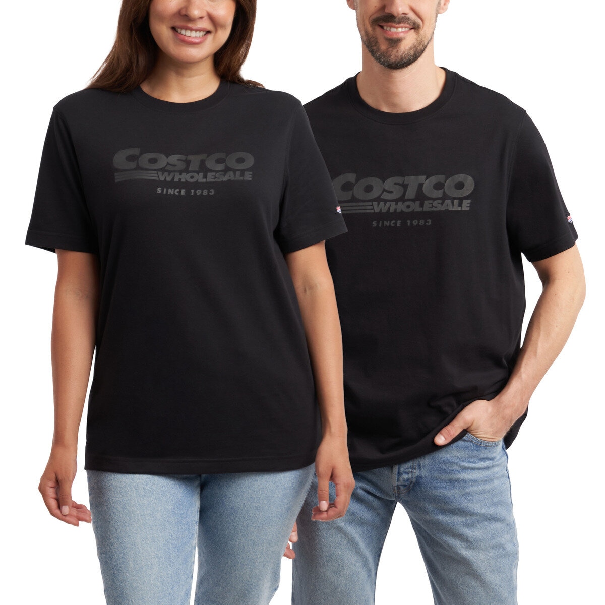 カークランドシグネチャー ユニセックス コストコ ロゴ Tシャツ ブラック L/XL