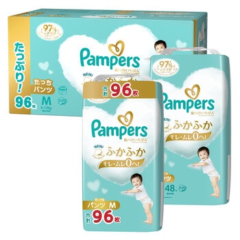 【パンツ Mたっちサイズ】パンパース オムツ 肌へのいちばん (6~12kg) 96枚(48枚×2パック)