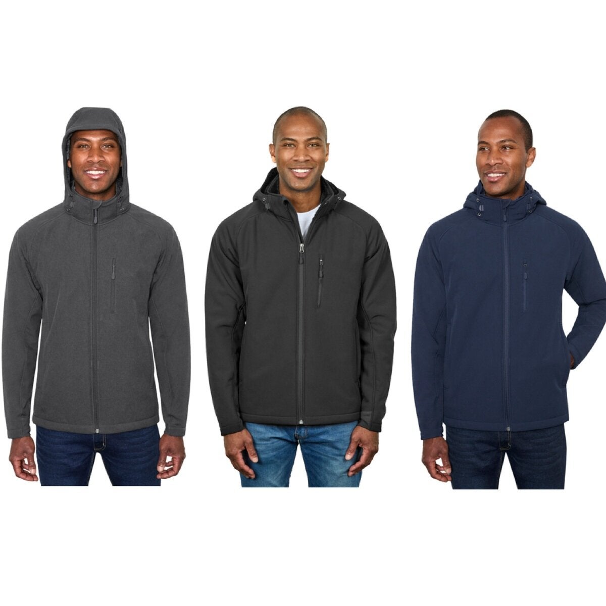 Kirkland Signature Men's Fleece-Lined Softshell Jacket with Hood