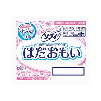 ソフィはだおもい羽根つき 特に多い日の昼用 20枚 x 4袋入り