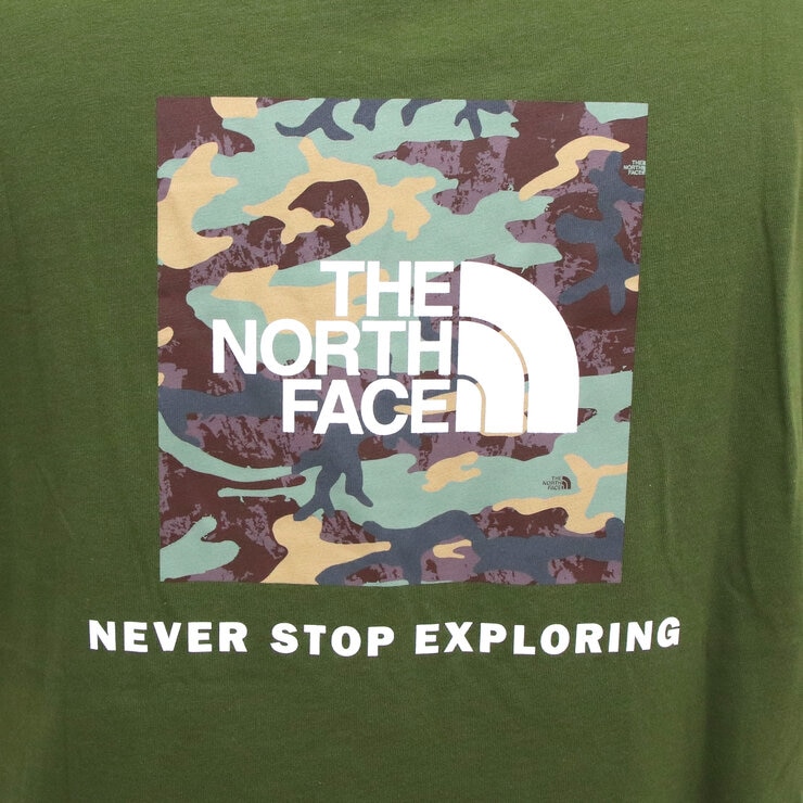 ザ ノースフェイス メンズ エボリューション ボックス カモ フィル 半袖 Tシャツ ウッドランドグリーン L