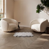 Mon Chateau フェイクファーラグ 60 x 99cm ブラウンティッピング