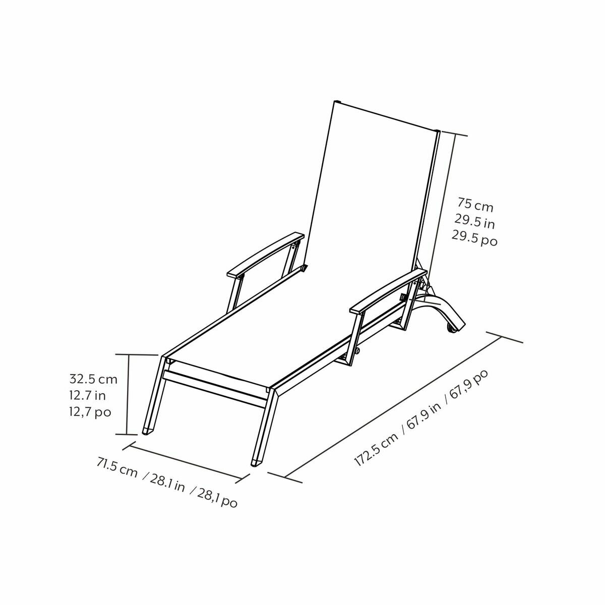 アジオ Landon サンラウンジャー 2個セット