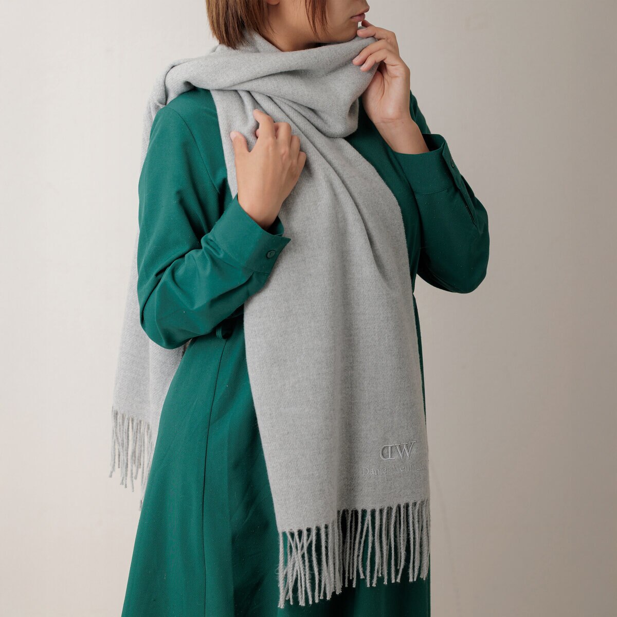 ダニエルウェリントン ストール 180cmｘ60cm グレー