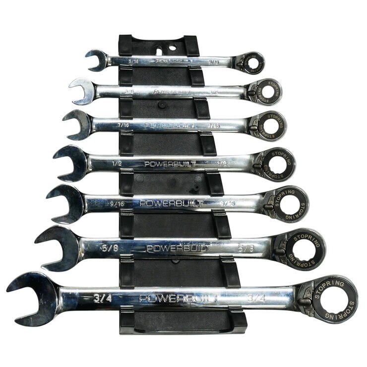 POWER BUILT ストップリングラチェットレンチ 7本 PBWRT0479 POWER BUILT ストップリングラチェットレンチ 7本 PBWRT0479
