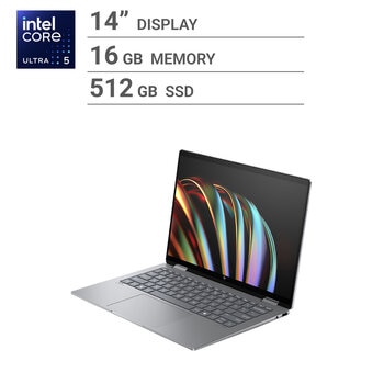 HP ノートPC/ENVY X360 14/14.0インチ/intel Core Ultra 5 125U/メモリ 16GB/SSD 512GB/メテオシルバー/9W678PA-AAAA