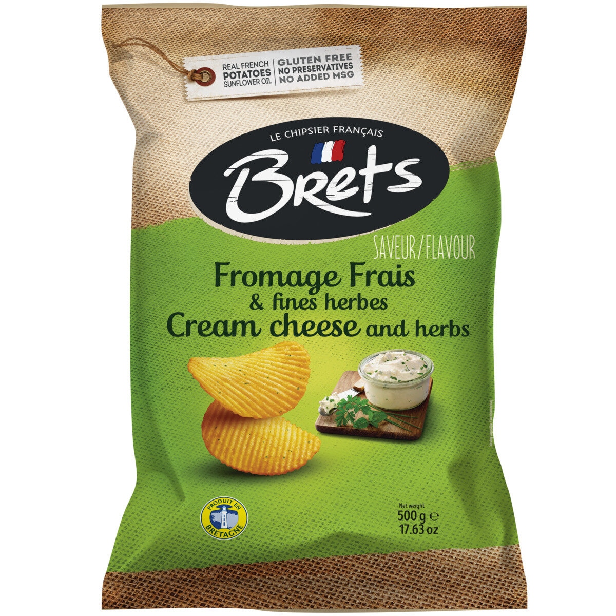 ブレッツ ポテトチップス　クリームチーズ＆ハーブ味 500g