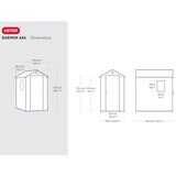 ケター ダーウィン 4 x 6 フィート (1.2 x 1.8m) 屋外物置