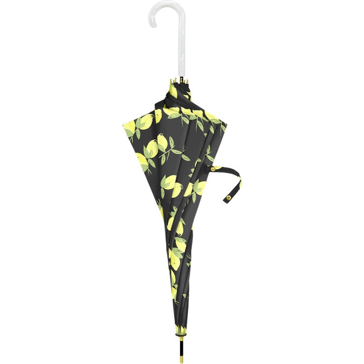assa 雨傘長傘 RJ58 ワンタッチ 果物 ブラック / レモン RJ648