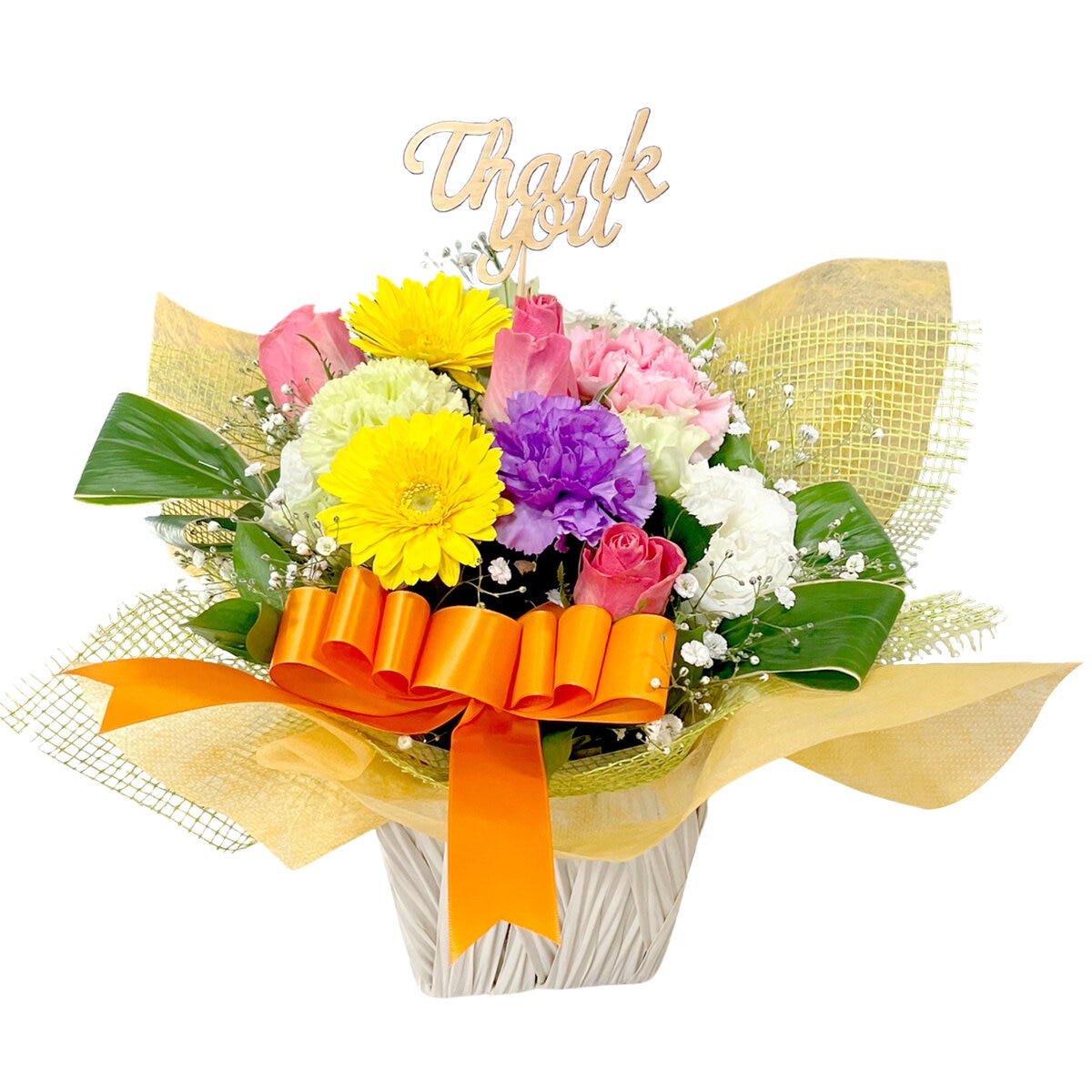 Thank you ギフト フラワーアレンジメント ミックス