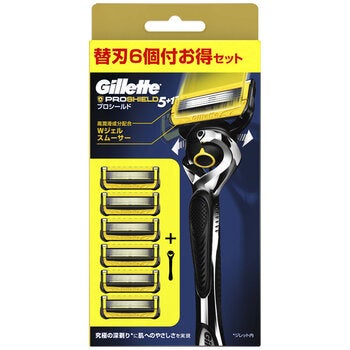 ジレット プロシールド マニュアル 本体 + 替刃6個 ジレット プロシールド マニュアル 本体 + 替刃6個