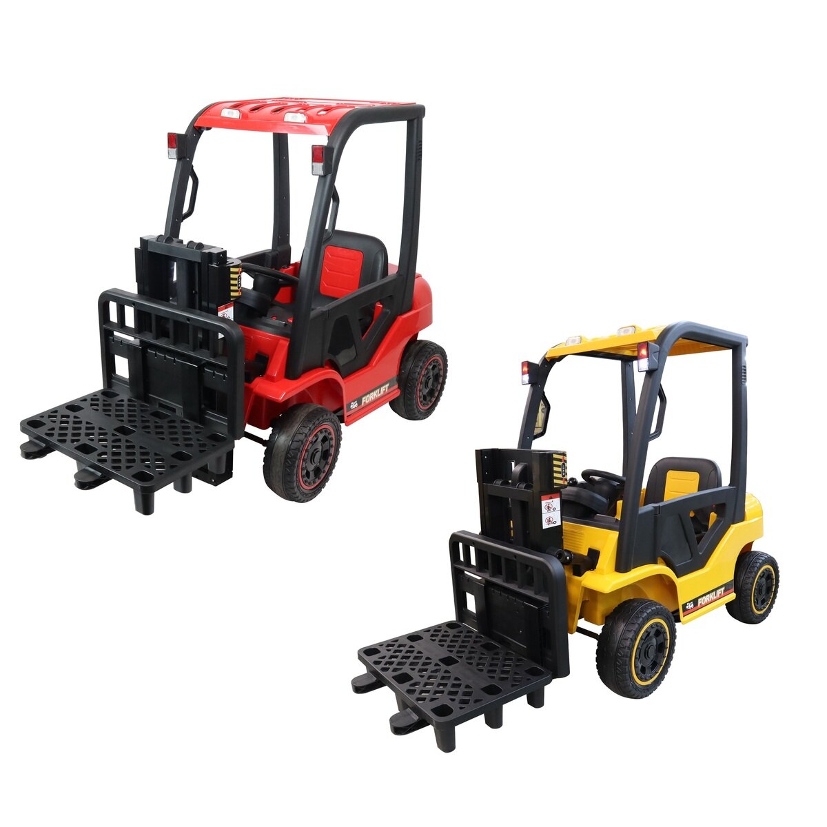 市場 乗用玩具 乗用ラジコン フォークリフト なりきり ペダルで操作可能 はたらく車 工業 作業 レバーでフォークが動く