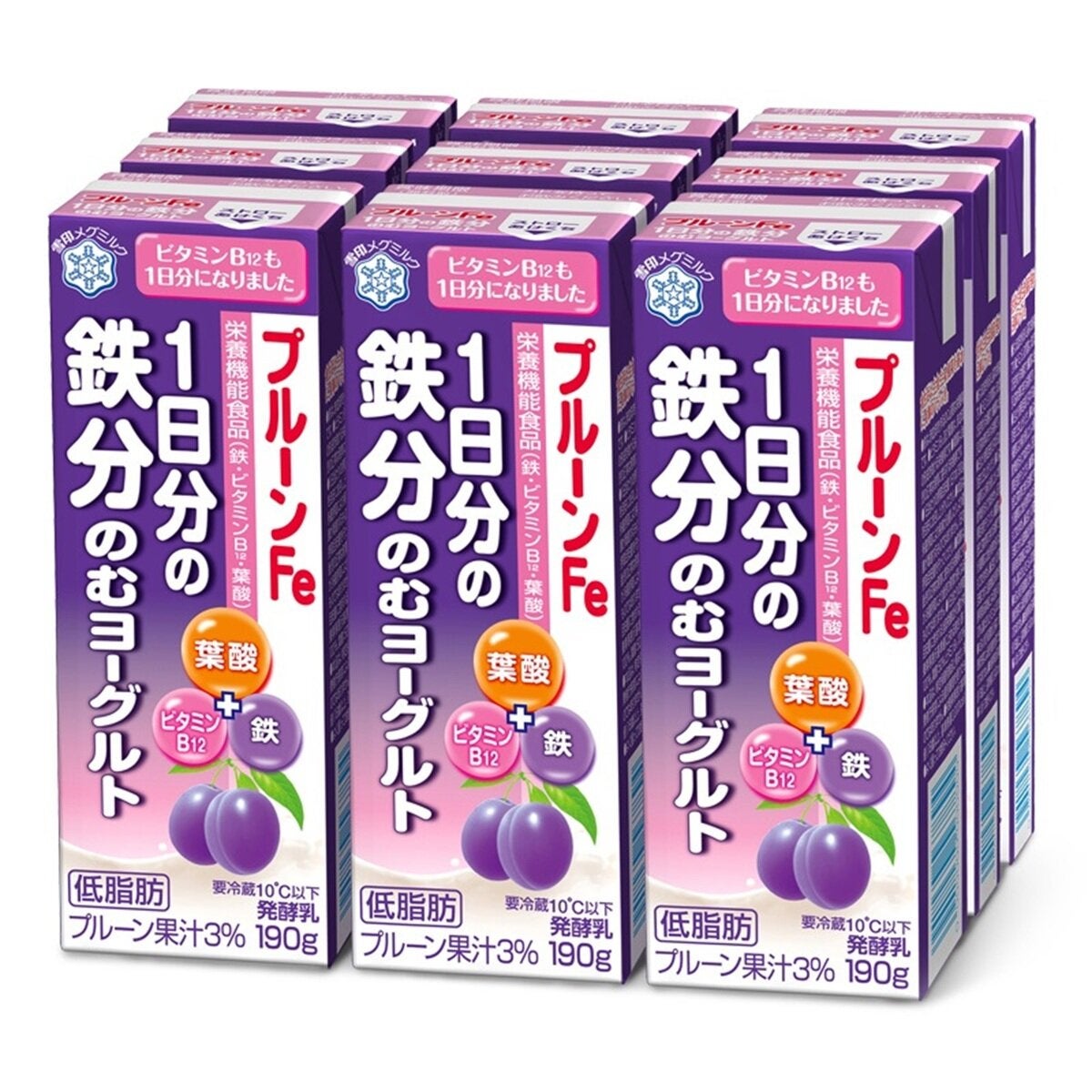 雪印 鉄分のむヨーグルト 190g x 9