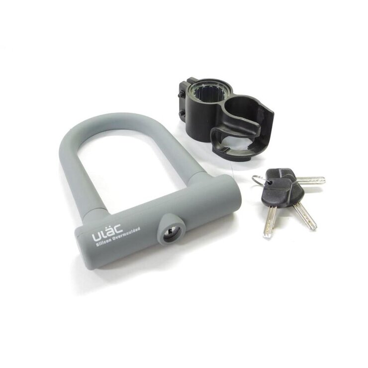 ULAC BROOKLYN 自転車用シリコンU字ロック グレイ