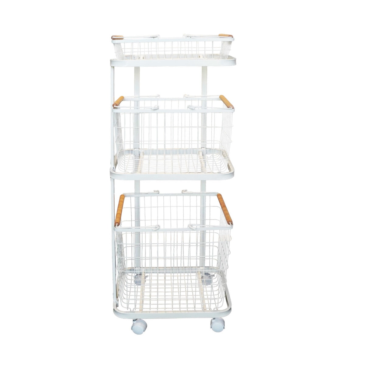 7Life ランドリーワゴン 3段タイプ ホワイト