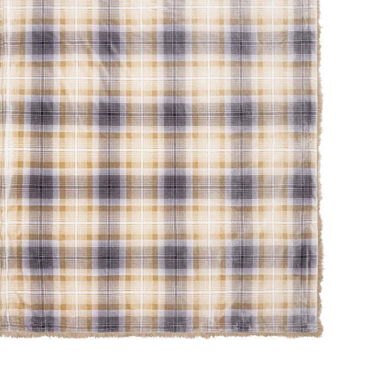 ORVIS ラビットファー 大判ひざ掛け 152cm x 177cm シャドープレイド