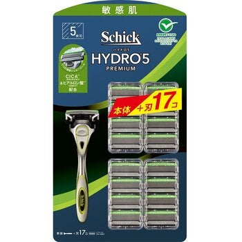 Schick(シック) 5枚刃 ハイドロ5 プレミアム 敏感肌用 本体+刃17個