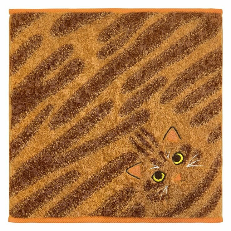 Uchinoko うちのニャンコ毛並ハンカチ 25cm x 25cm 4枚組 茶トラ/ハチワレ(CR)