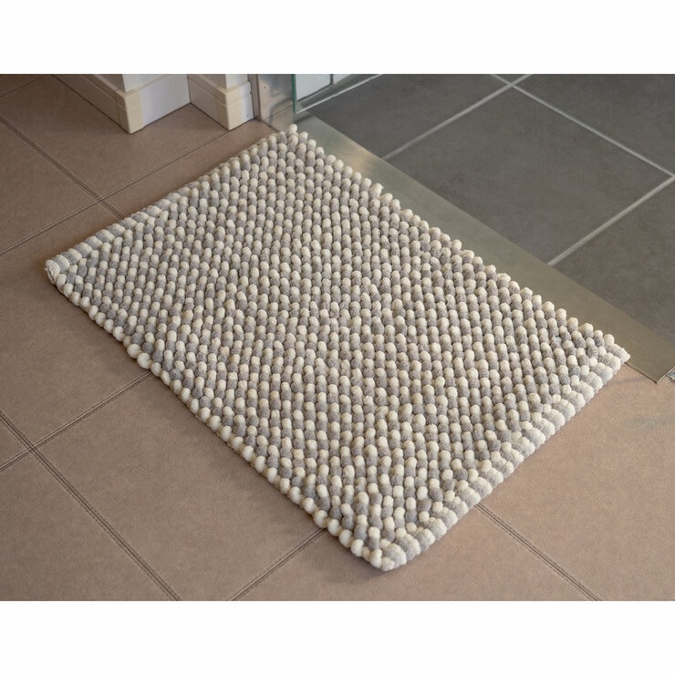インド手織りバスマット スター 40x60cm 2枚セット