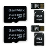 サンマックス microSDXC カード 256GB V10 A1 3-IN-1 2個セット
