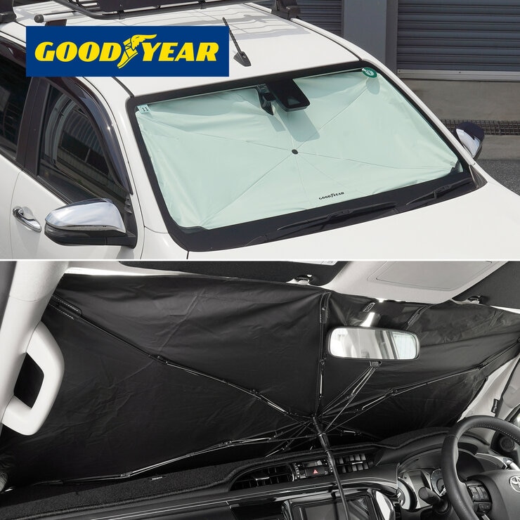 グッドイヤー プレミアムサンシェード Radi-Cool 傘型 GOODYEARロゴ入 折りたたみ傘