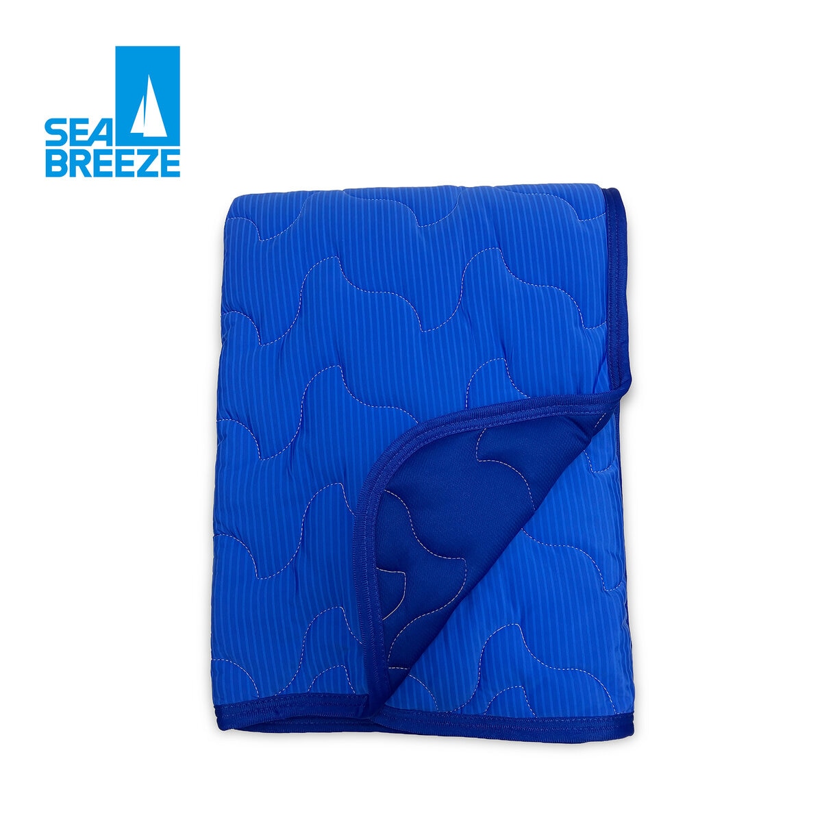 シーブリーズ 冷感敷きパッドシーツ クイーン ネイビー