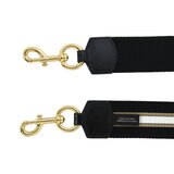 マークジェイコブス ザ スポート ストライプ ウェビング ストラップ Black/Khaki