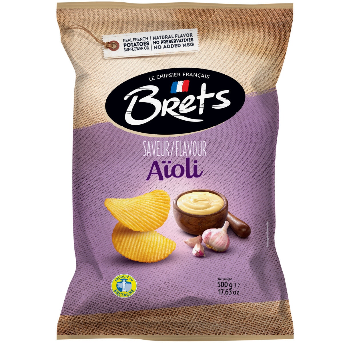 ブレッツポテトチップス　アイオリ（ガーリックマヨネーズ）味 500g
