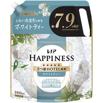 レノア ハピネス 夢ふわタッチ 柔軟剤 ホワイトティーの香り 詰め替え 超特大サイズ 2400ml