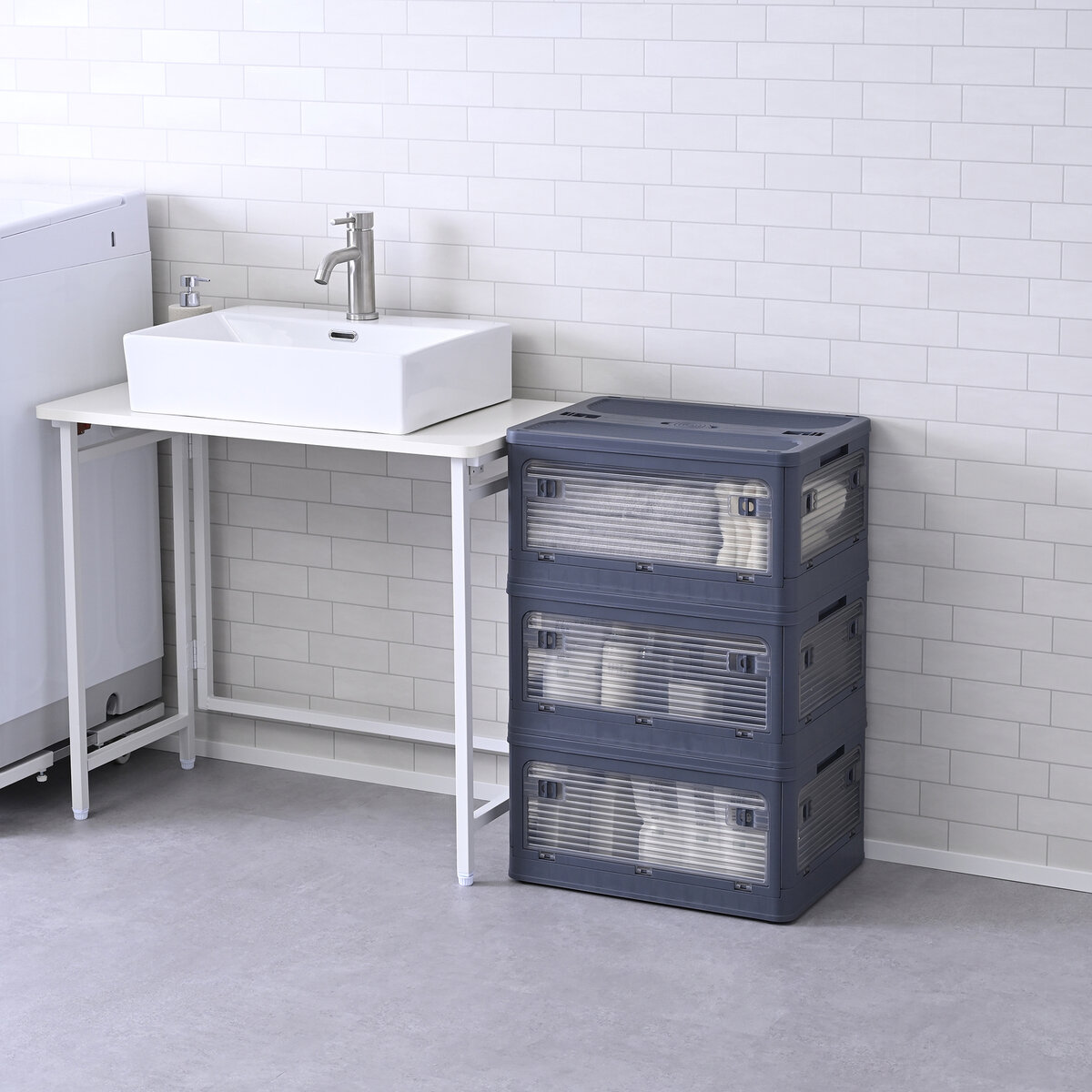 YAMAZEN コンテナフルオープンボックスM 3個組