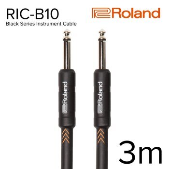 Roland 楽器用ケーブル Blackシリーズ 3m 両ストレート型 RIC-B10