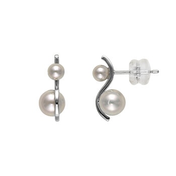 あこやパール 18K ホワイトゴールド ピアス 4.0ｍｍ 5.0ｍｍ