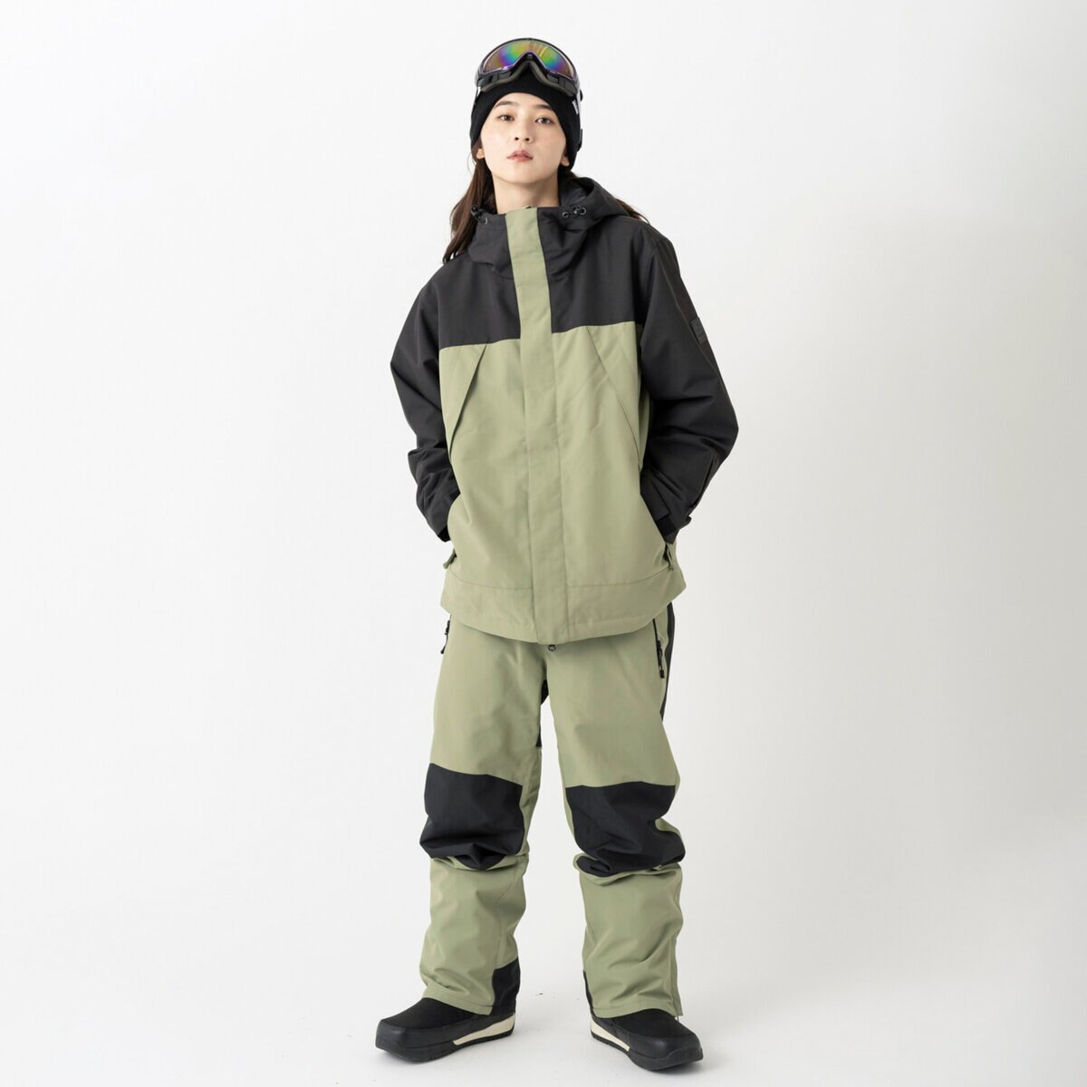 オーシャンパシフィック レディース スノー パンツ グリーン M