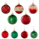 クリスマスオーナメント ガラス製 18個入り レッド/グリーン