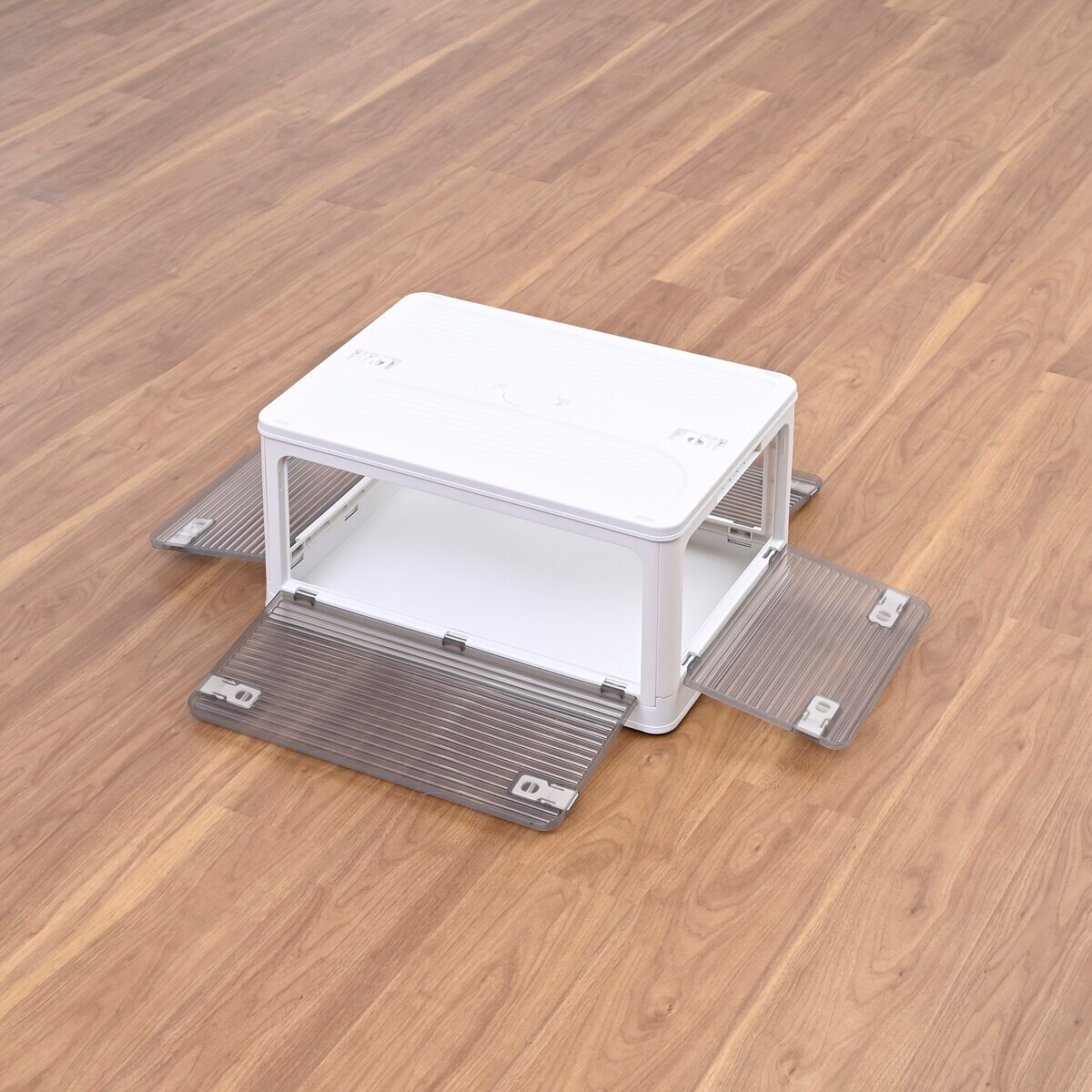 YAMAZEN コンテナフルオープンボックスL 3個組 ホワイト