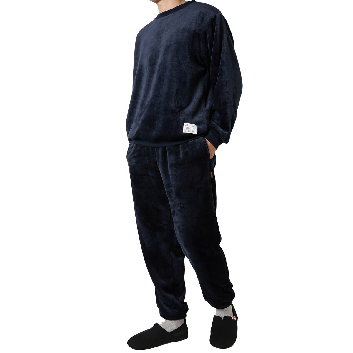 ヘインズ メンズ ラウンジセット ネイビー M